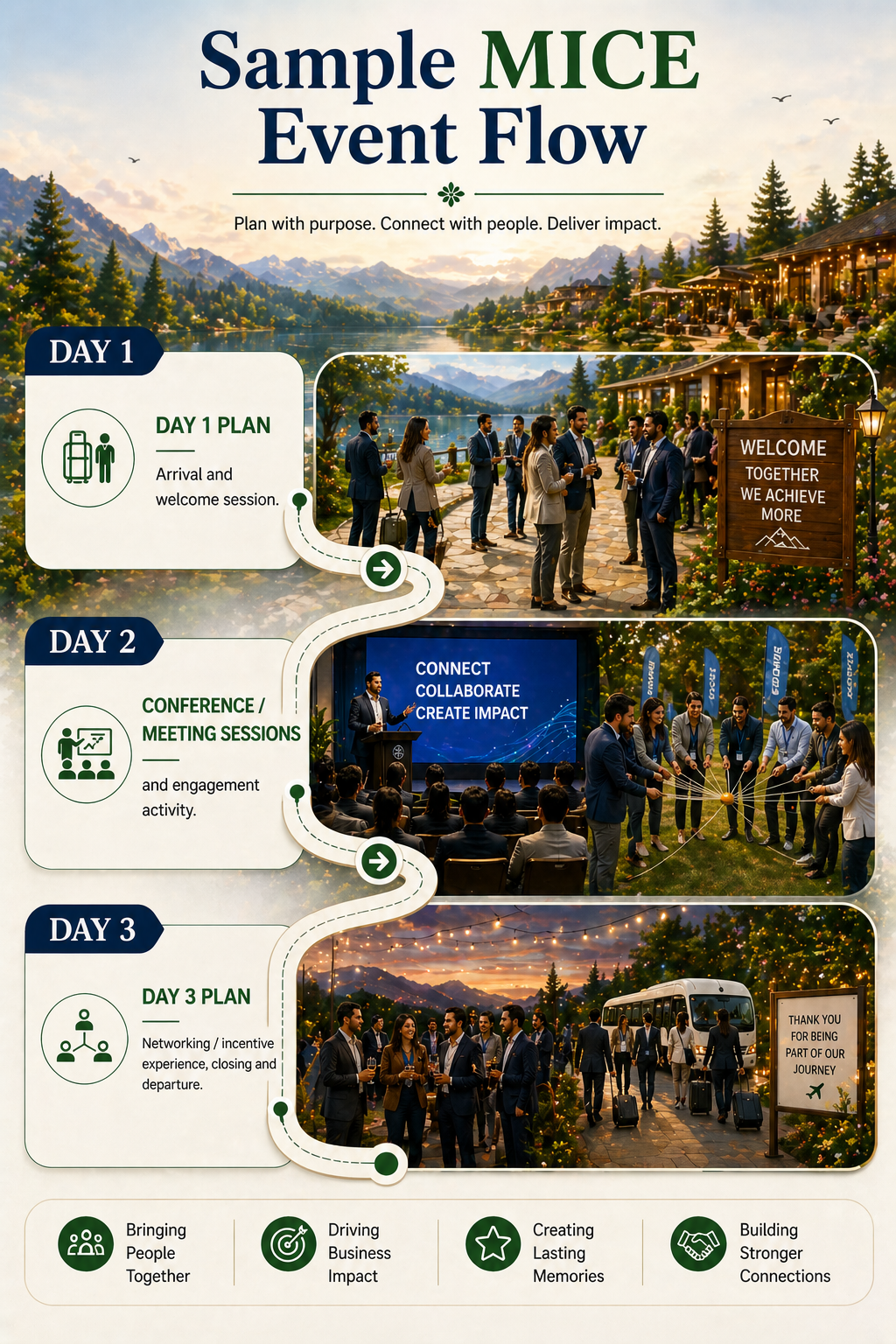 MICE event timeline and conference flow