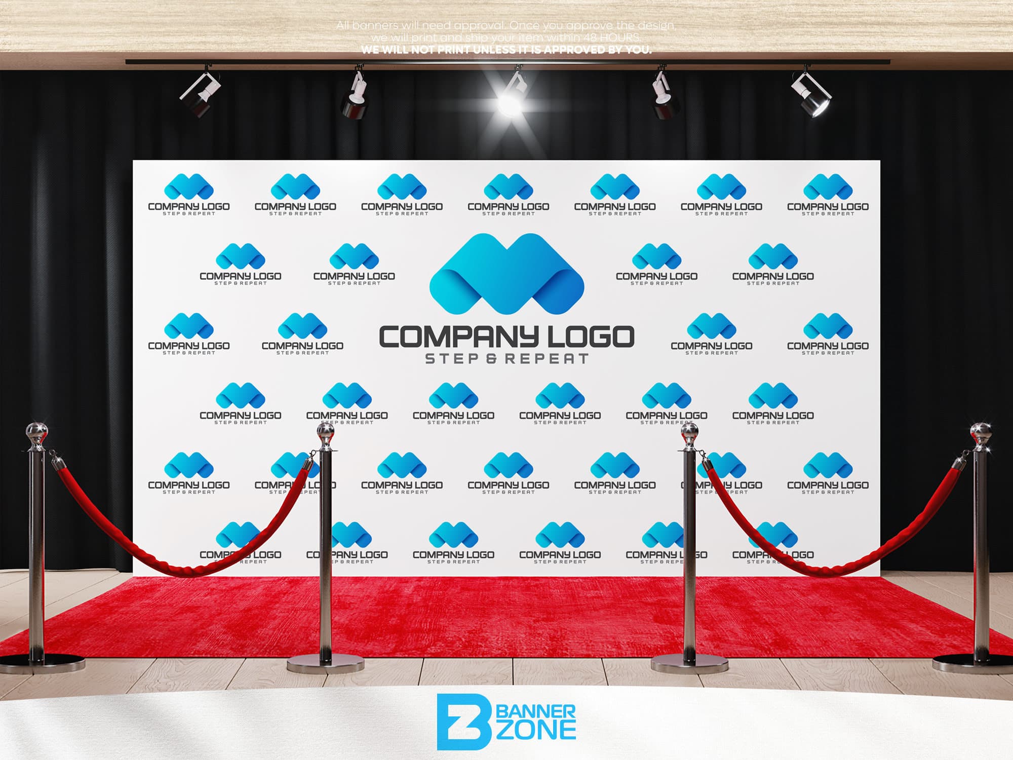 Branded corporate apparel and merchandise display