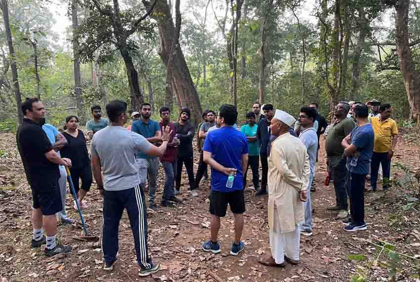 Outdoor team challenge and outbound learning during a Jim Corbett corporate offsite